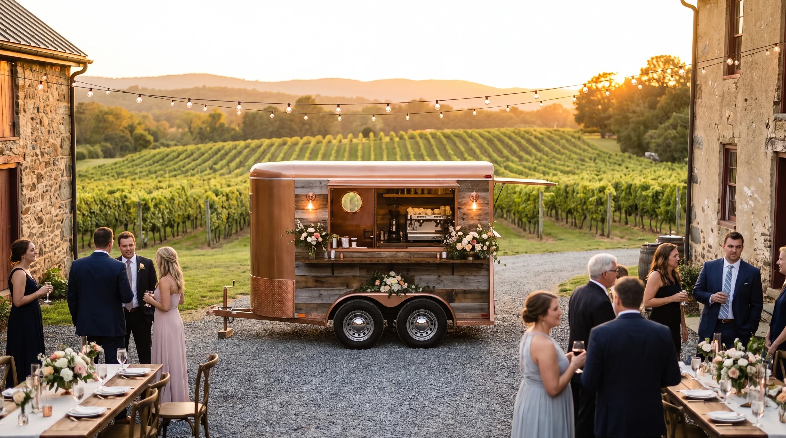 Beverage pairing service at a Loudoun winery wedding